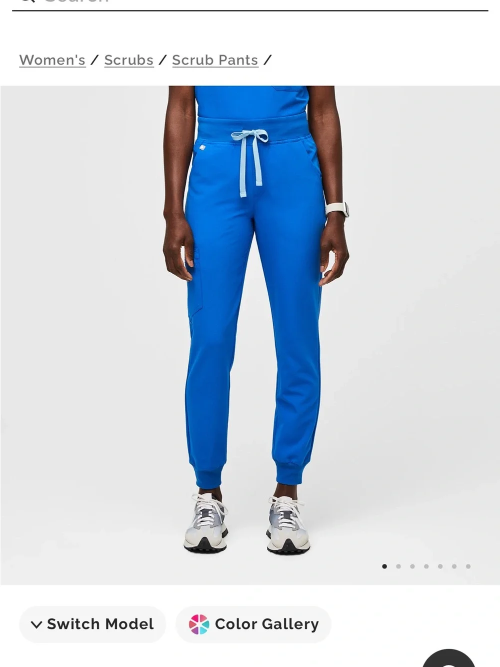 Figs Royal Blue Women's Track Joggers with Drawstring